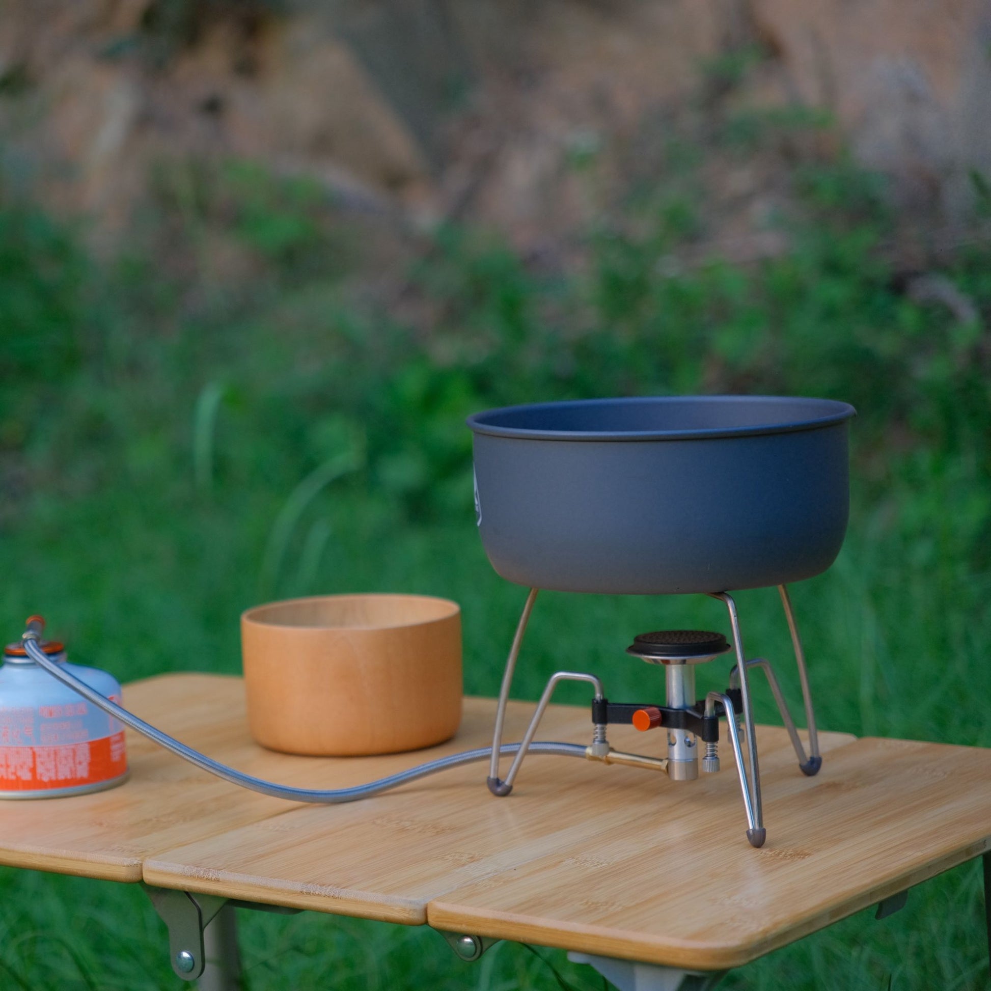 remote canister gas stove